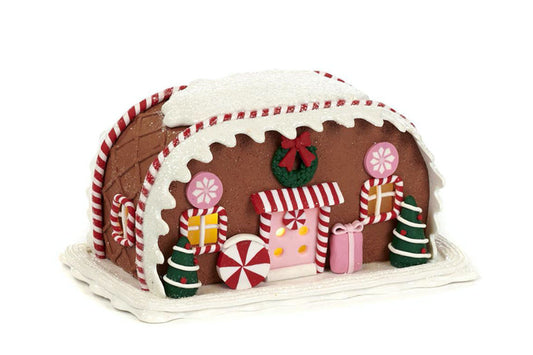 Gingerbread caravan met LED verlichting